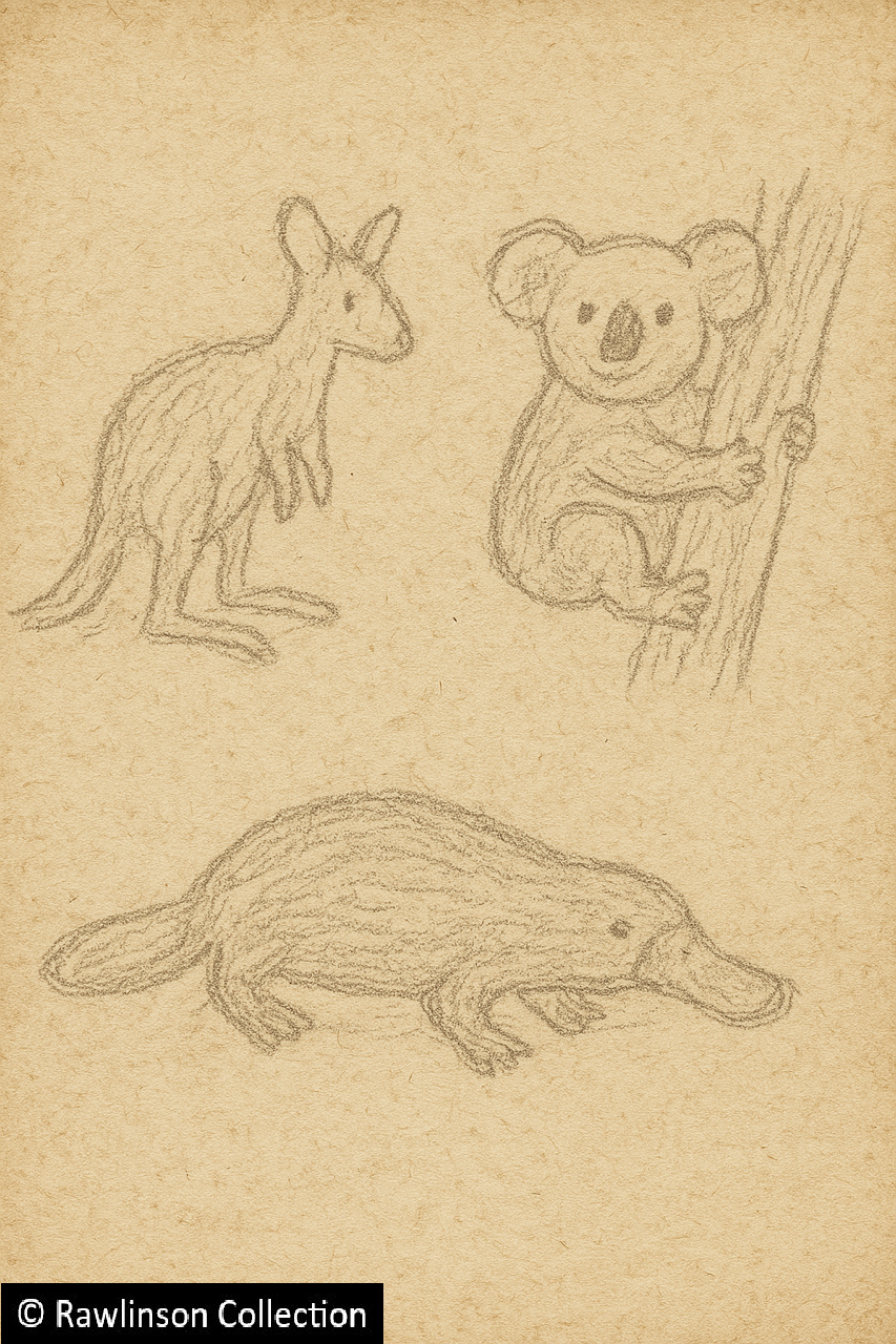 Sir Stanley's sketches in Australia